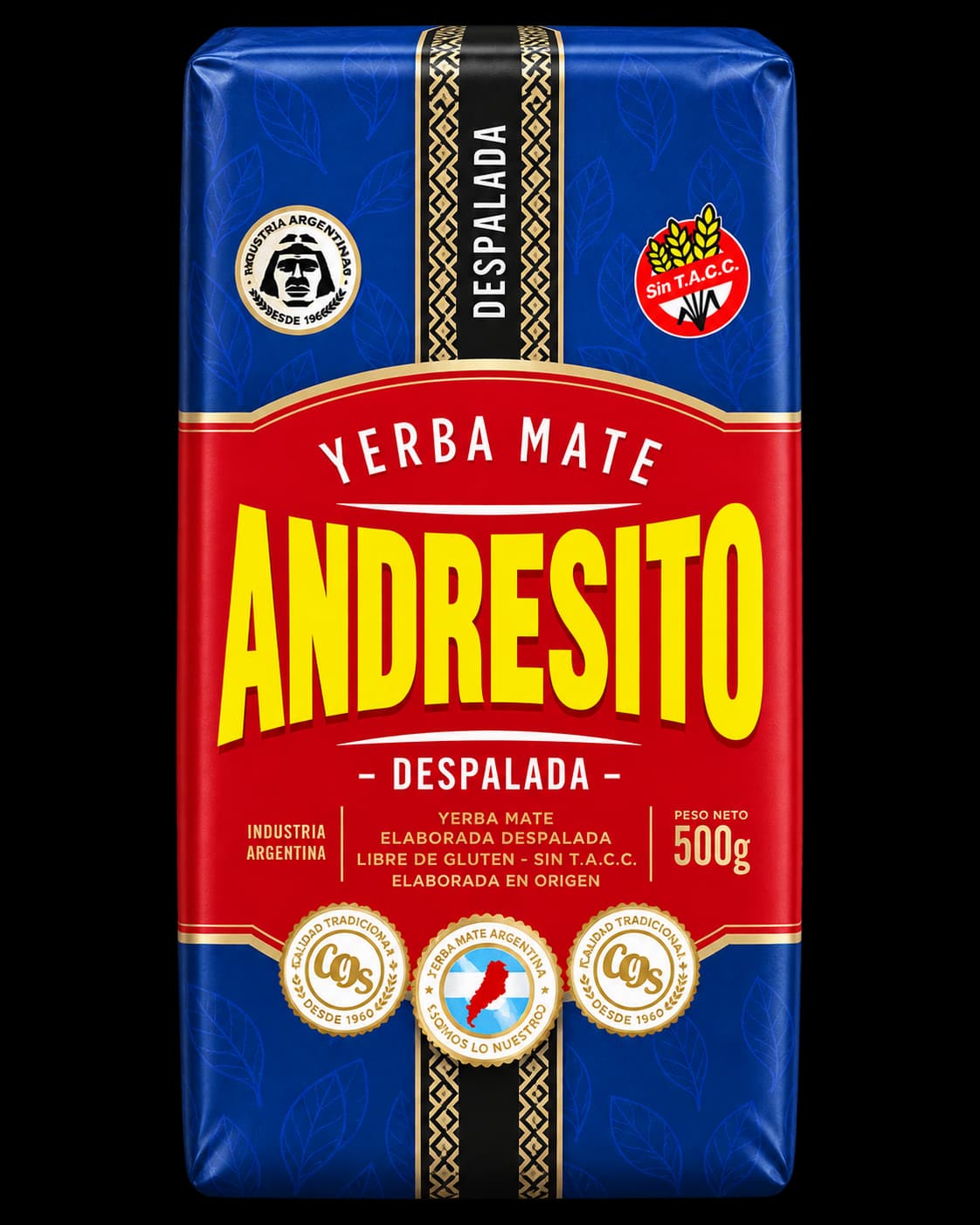 Paquete de yerba mate Andresito Despalada