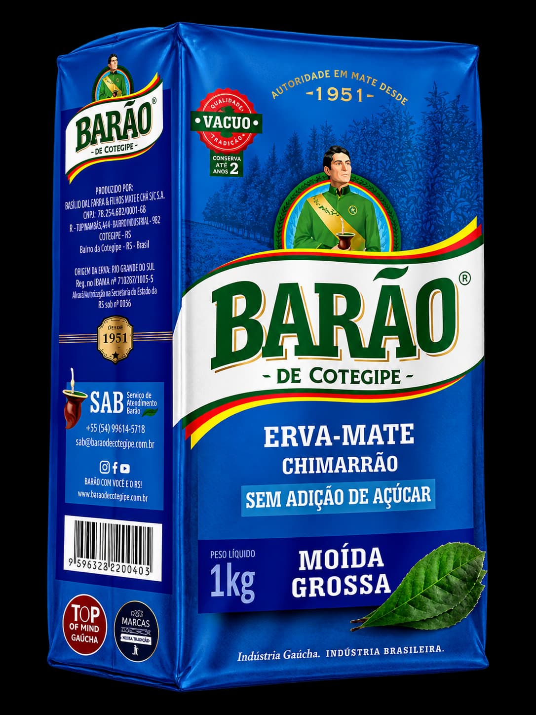 Paquete de yerba mate Barão Moída Grossa