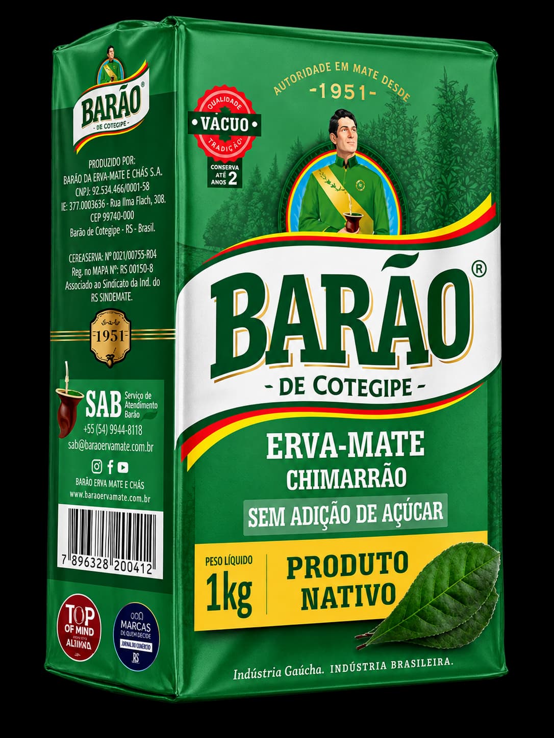 Paquete de yerba mate Barão Nativa