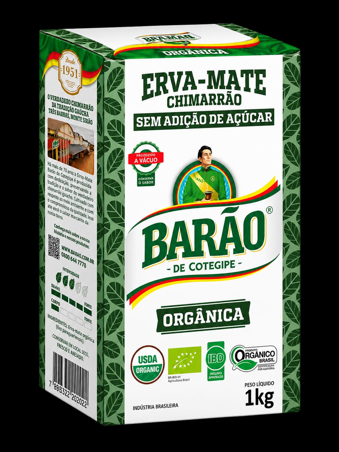 Paquete de yerba mate Barão Orgânica