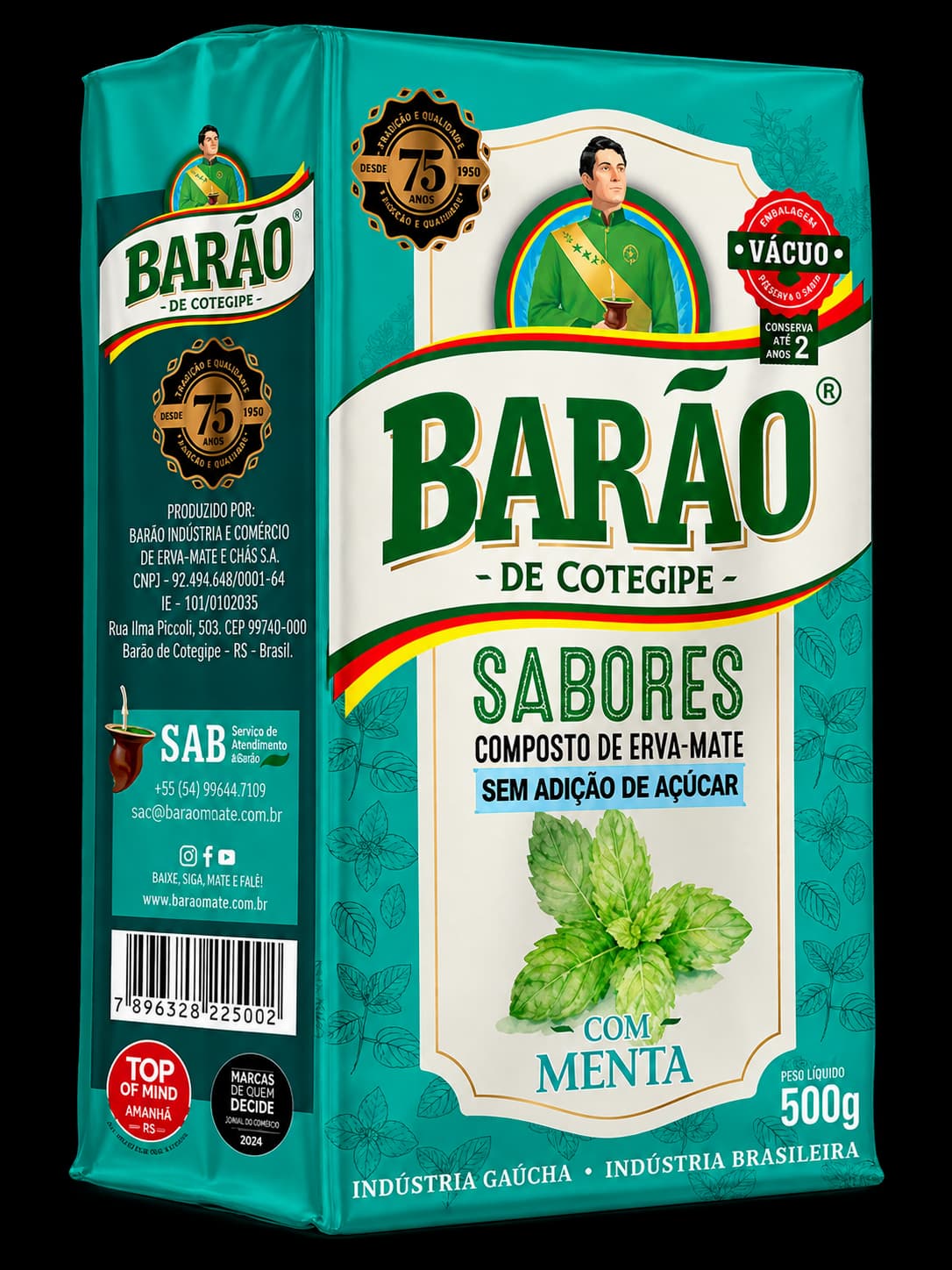 Paquete de yerba mate Barão Tereré Boldo e Menta