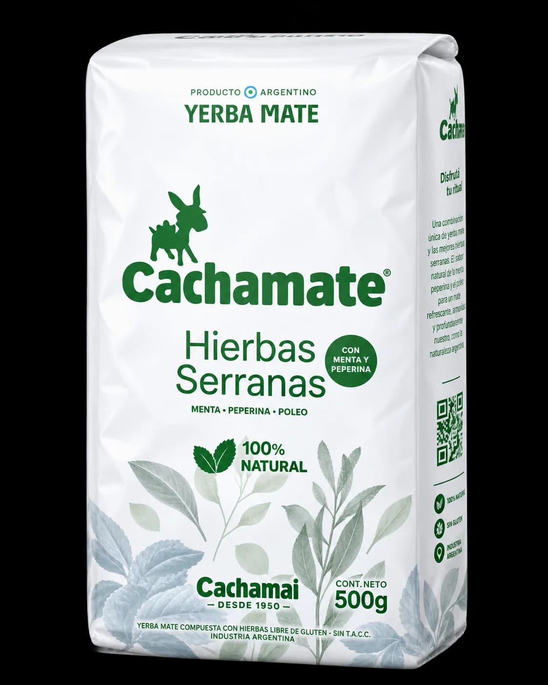 Paquete de yerba mate Cachamai Hierbas Serranas