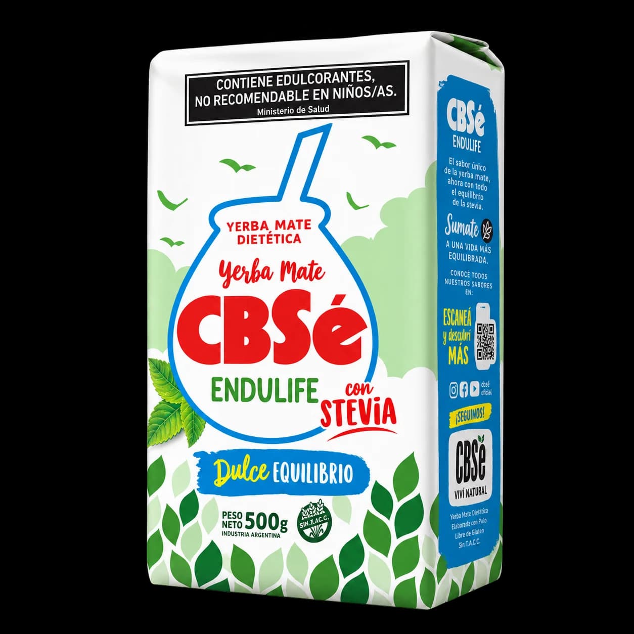 Paquete de yerba mate CBSé Endulife