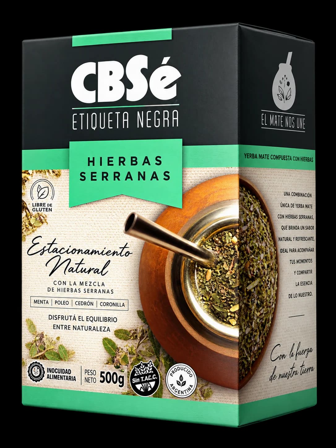 Paquete de yerba mate CBSé Etiqueta Negra