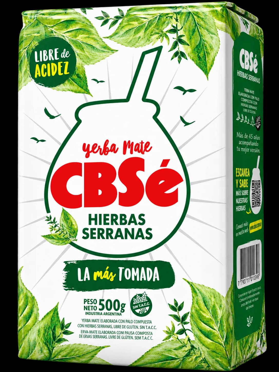 Paquete de yerba mate CBSé Hierbas Serranas