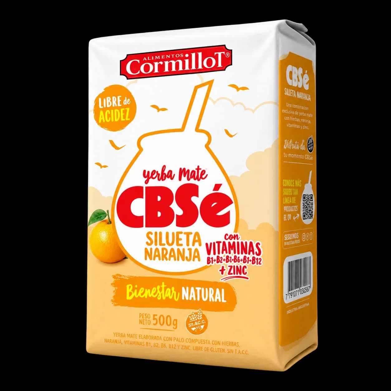 Paquete de yerba mate CBSé Silueta Naranja
