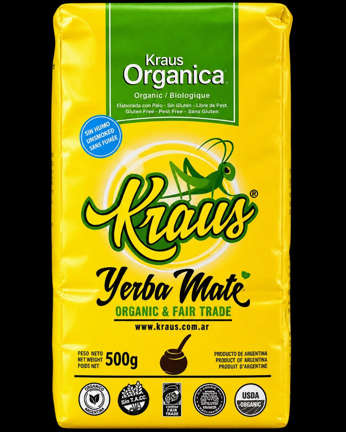 Paquete de yerba mate Kraus Tradicional Orgánica
