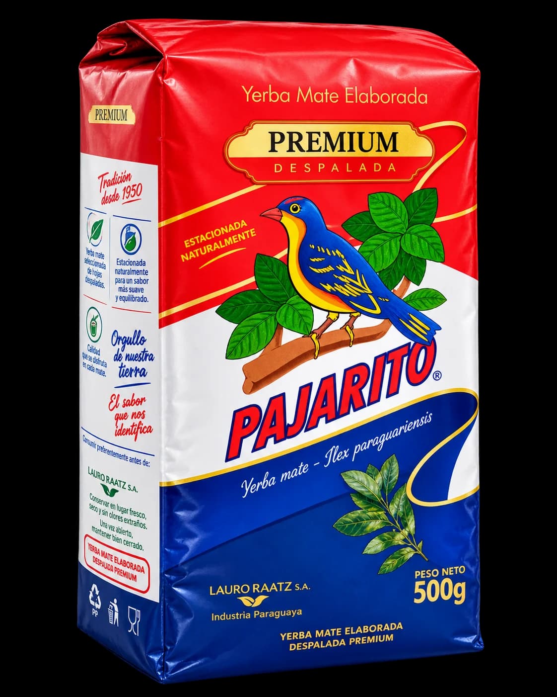 Paquete de yerba mate Pajarito Premium