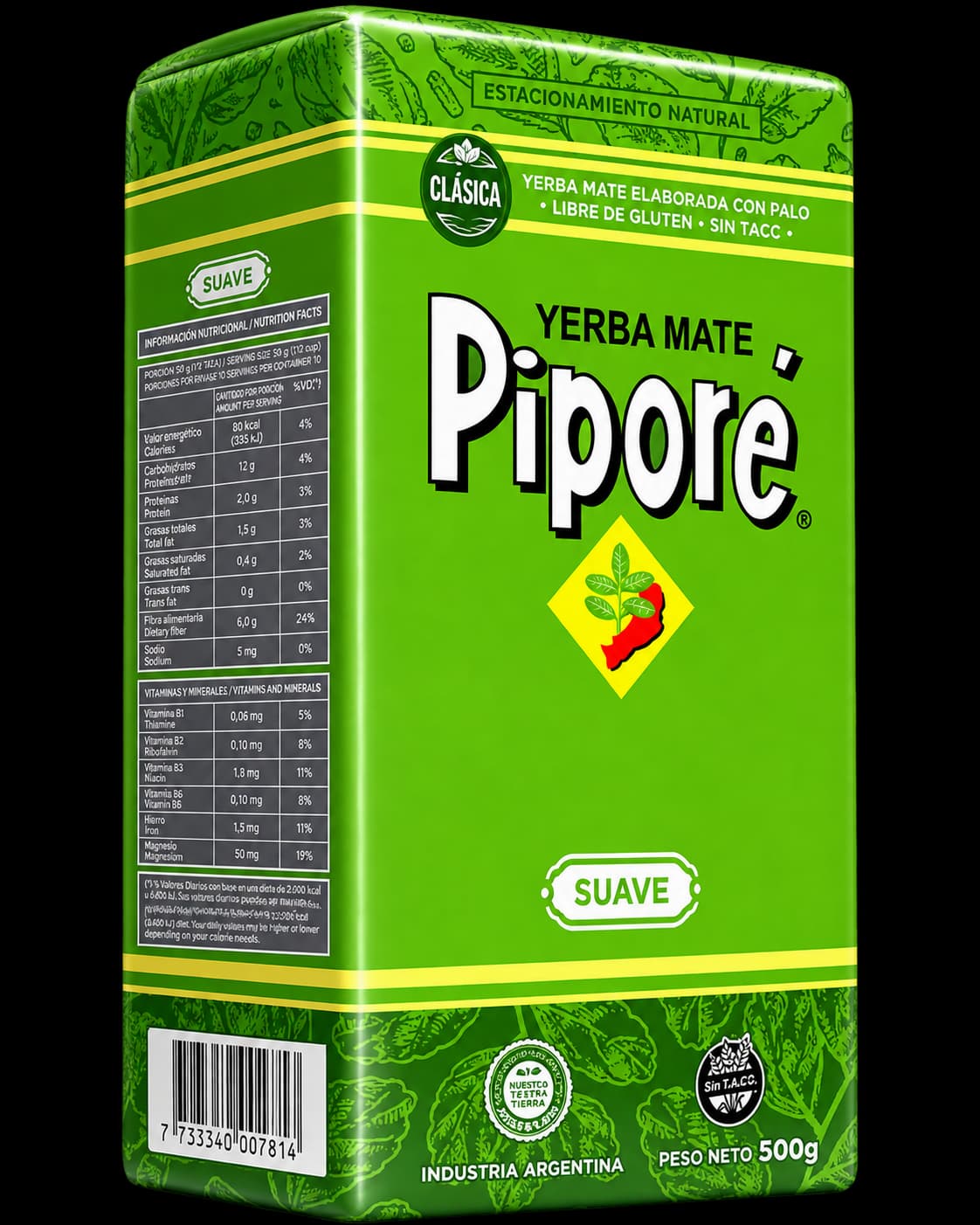 Paquete de yerba mate Piporé Suave