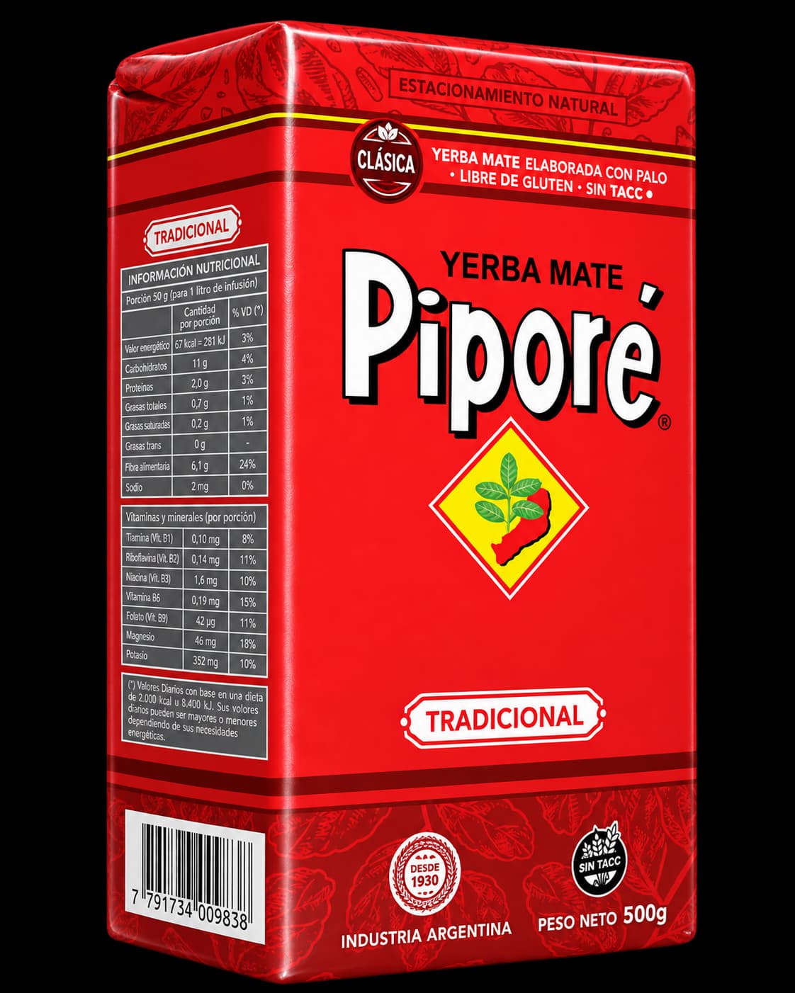 Paquete de yerba mate Piporé Tradicional