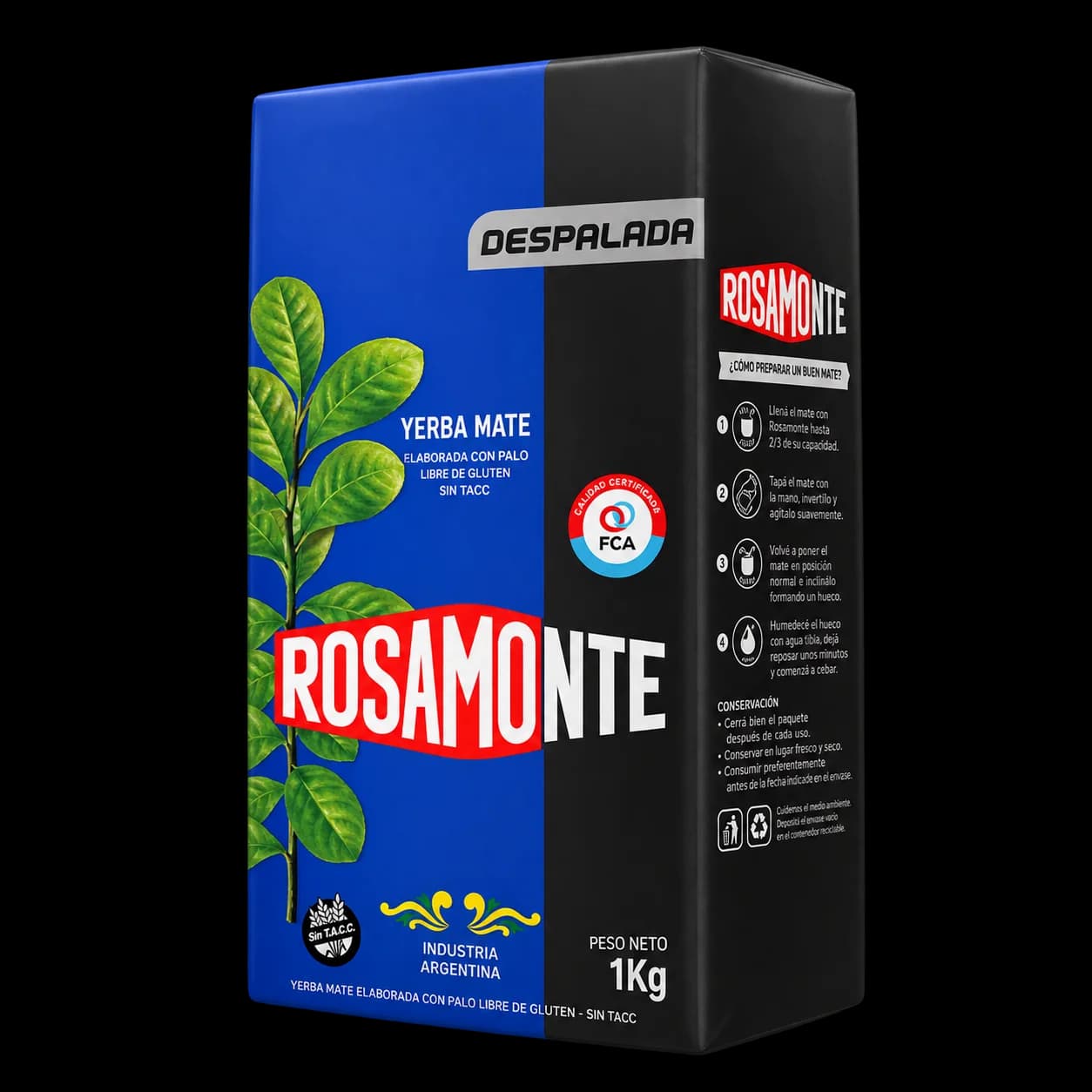 Paquete de yerba mate Rosamonte Despalada